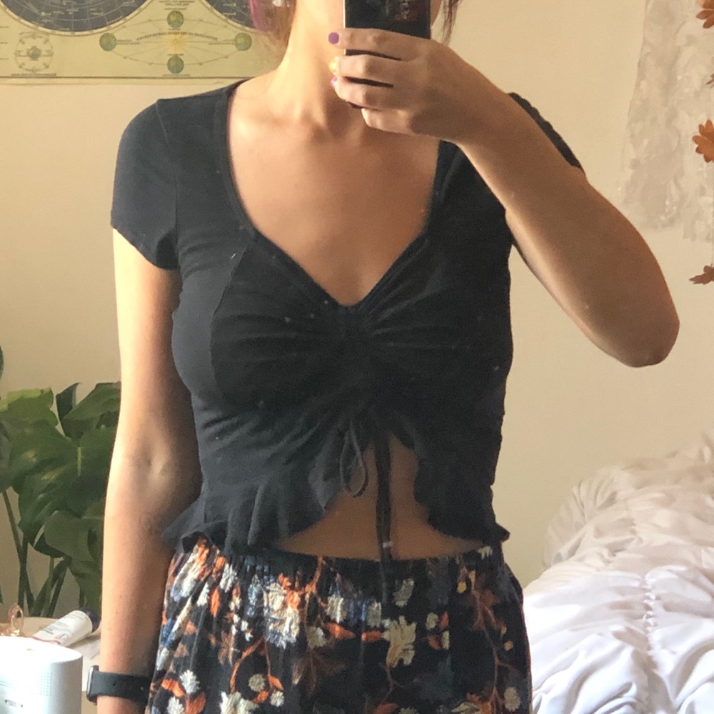 WILD FABLE RUCHED TOP